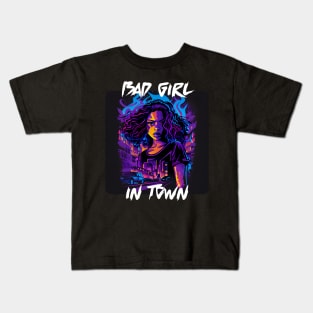 Bad Girl In Town 13 Kids T-Shirt